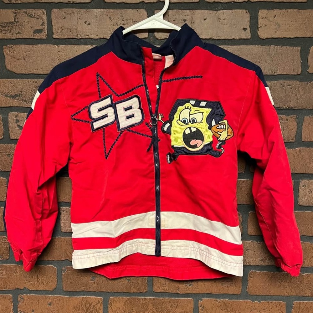 SpongeBob SquarePants Kids Windbreaker Jacket Size 6